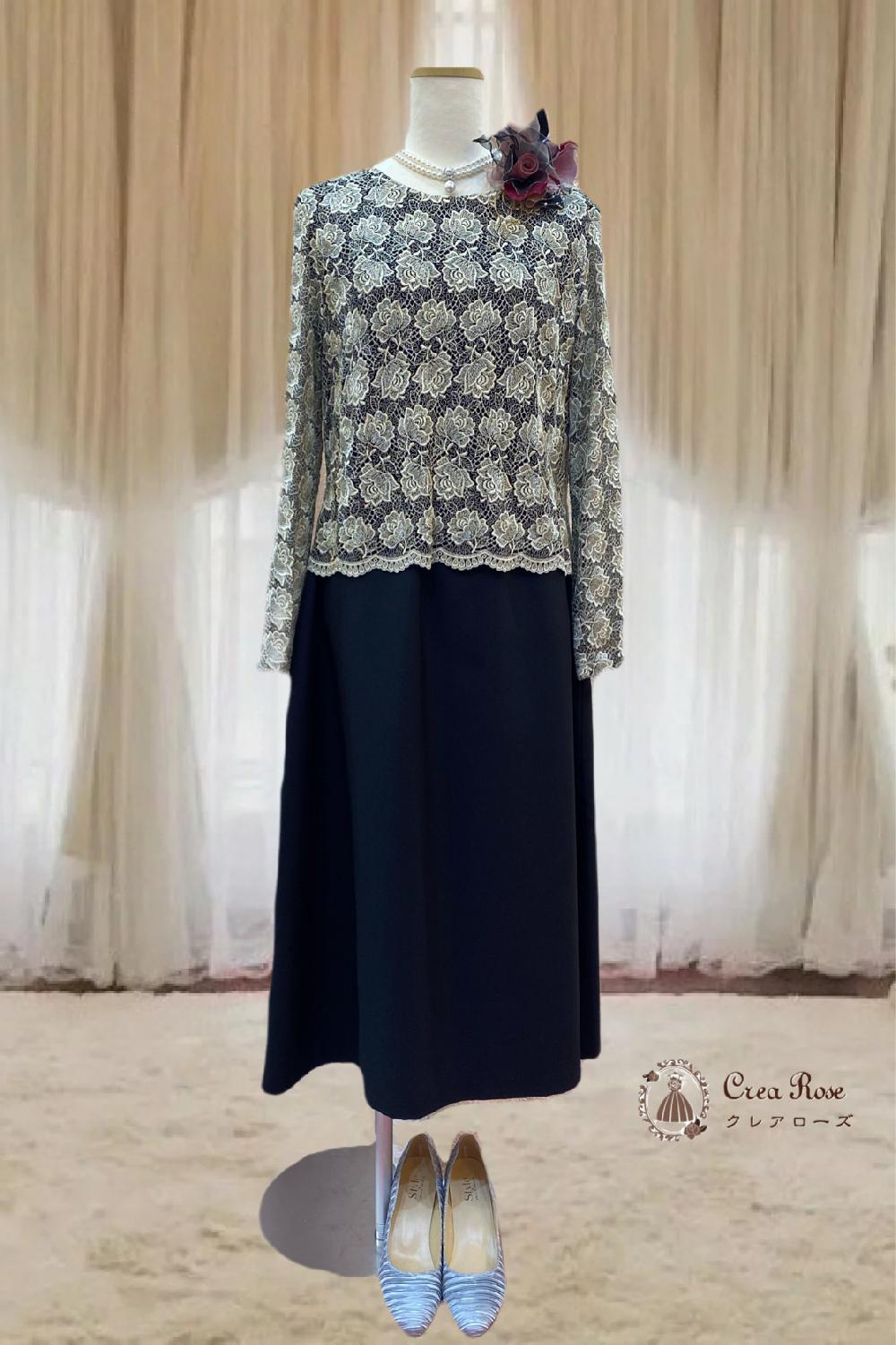 ジャケットいらずのワンピースドレス／クレアローズ