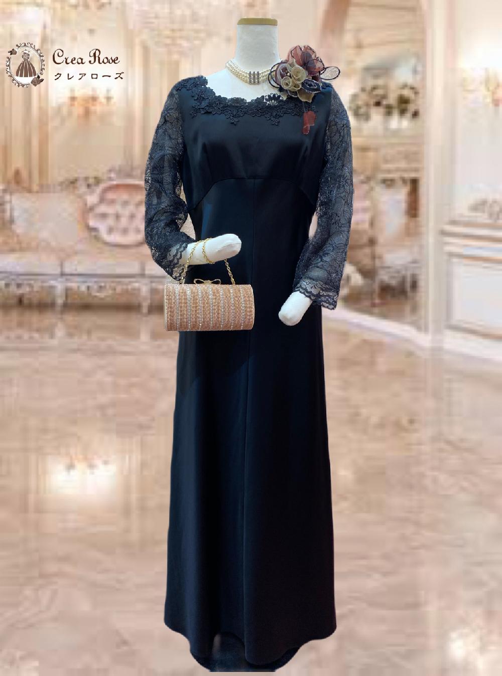 人気の袖ありオリジナルドレス／クレアローズ