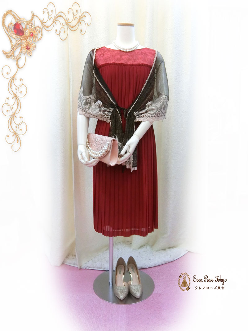 [ベルガモット]落ち着いた上品パーティードレス