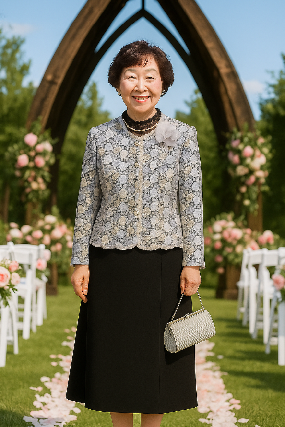 高齢女性フォーマルドレス