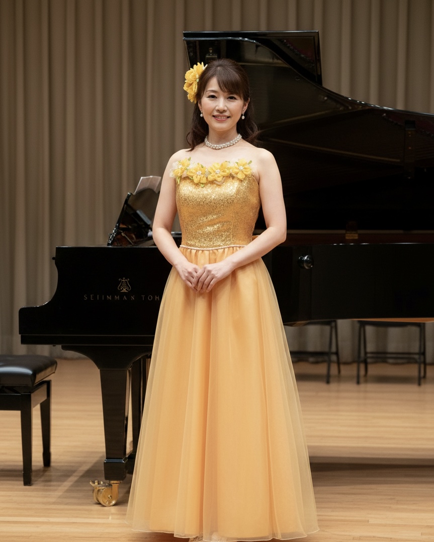 イブニングドレスオレンジ