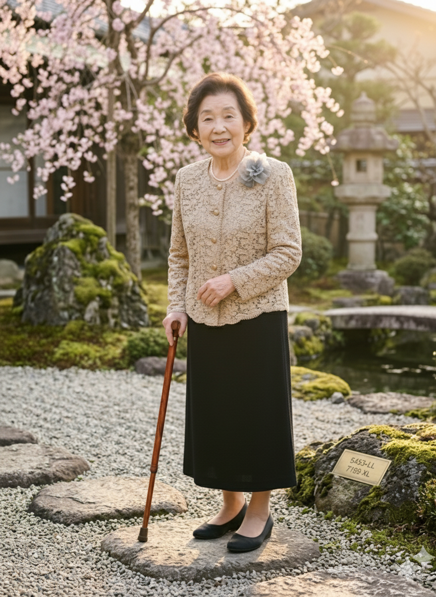 LLサイズ１３号　お祖母様のジャケット&ドレスセット80代90代【セレモニーグレイスジャケット、サンテクワイエドレス】親族結婚式叔母様のドレスにも♩