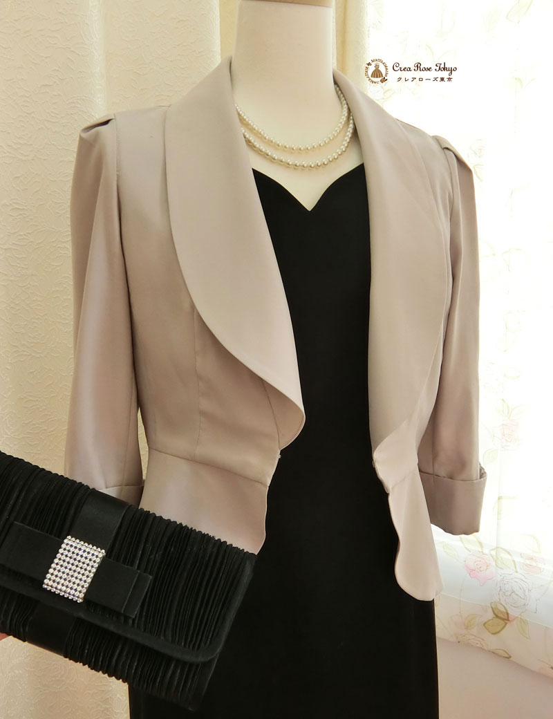 [ジゼルブラック]日本製ご親族様ロングドレス＆母親ドレス