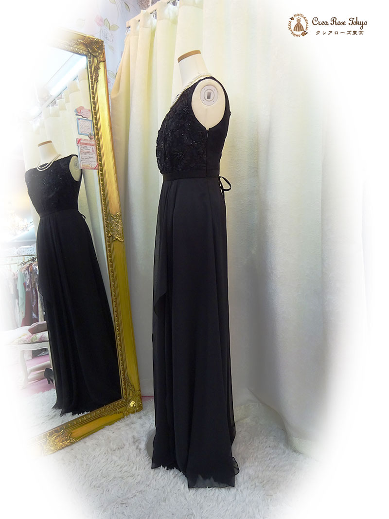 高級で上質な9号〜11号編み上げ【アンドリア・ドレッシードレス】優雅な印象のロングドレス