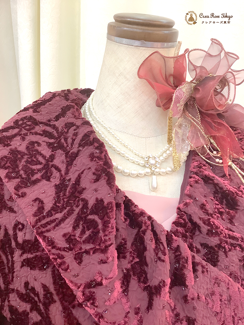 心が浮き立つ大人のスウィートスタイル【エカテリーナドレス＋ガーネットメリージャケット】ミセスの結婚式やパーティーに