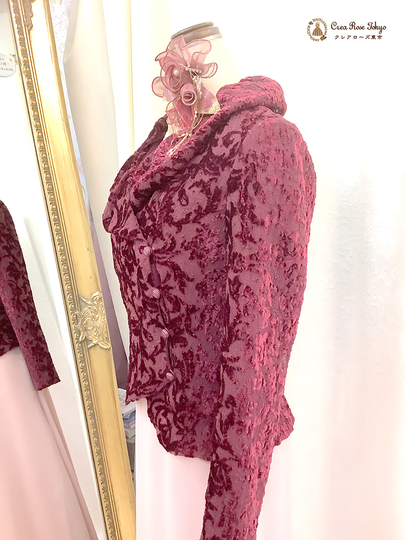 心が浮き立つ大人のスウィートスタイル【エカテリーナドレス＋ガーネットメリージャケット】ミセスの結婚式やパーティーに