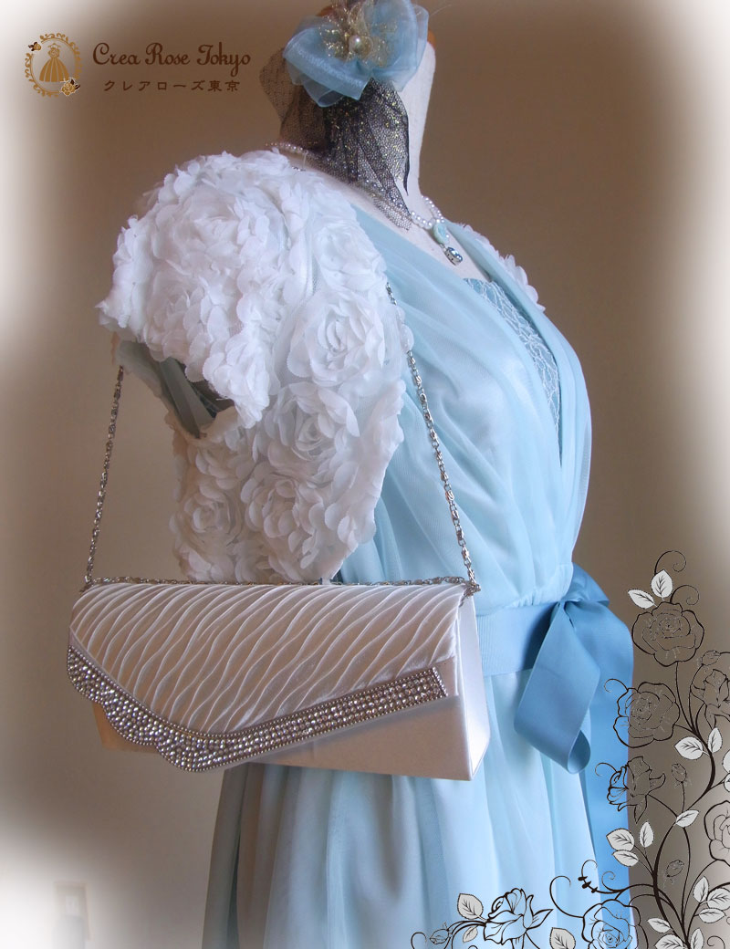 可憐なコーディネート2点ドレスセット！[アクアクリスタ+ホワイトローズボレロ]