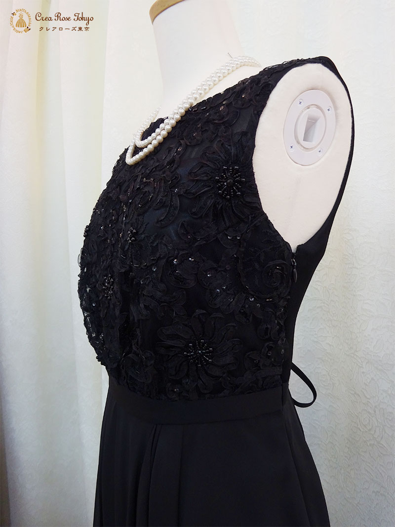 高級ドレス9号〜11号編み上げドレス2点セット！【アンドリア・ドレッシードレス＋ソフトベールボレロ】優雅な印象のロングドレス