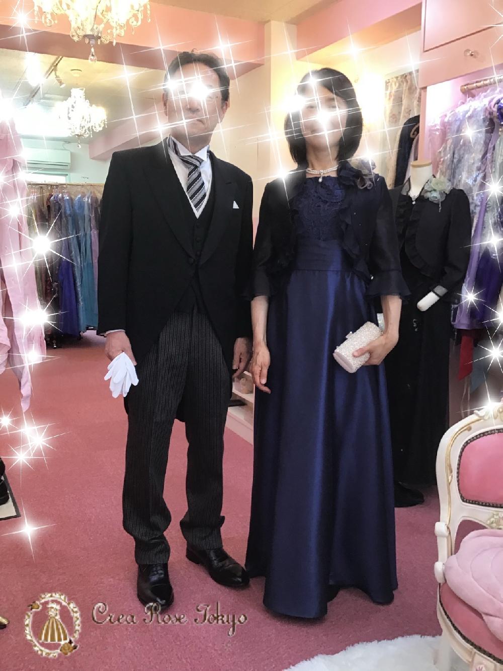 ラインが綺麗なロングドレス【パトリックネイビードレス＋ベリカボレロジャケット】ハイウエストでスタイルアップ、光沢と張りのある生地で華やかに　柔らかなボレロジャケットと合わせて　40～60代レディの祝宴に