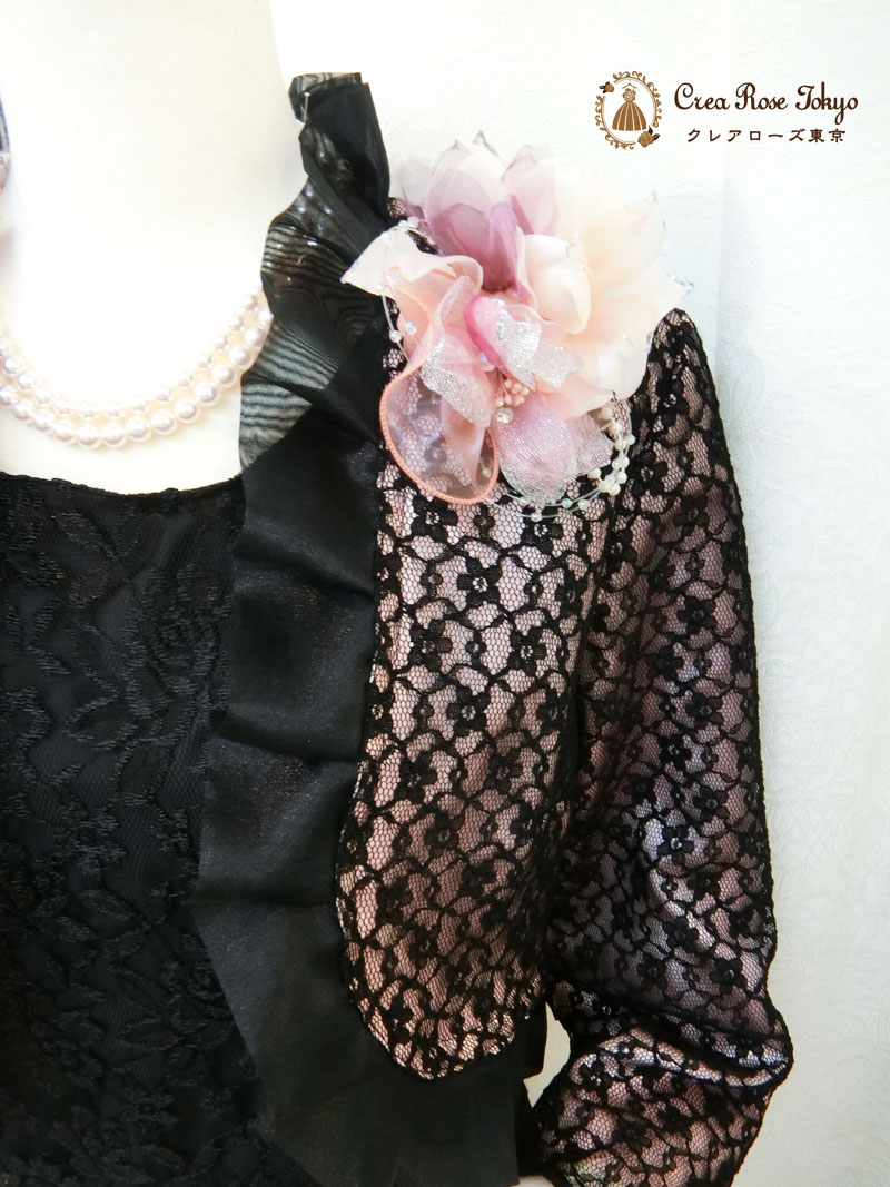 新婦の母親様におすすめコーディネート2点セット！S～Mの母親様向け[パティオグレイス＋ステンシアララボレロジャケット]