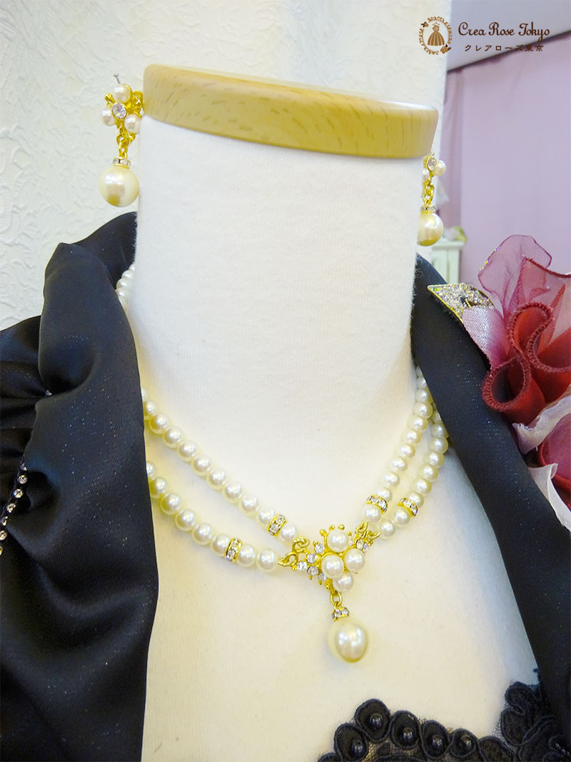 お母様のマーメイドラインロングドレス９号（M）地模様が人気のエレガントなドレス【イングリッシュドレス】