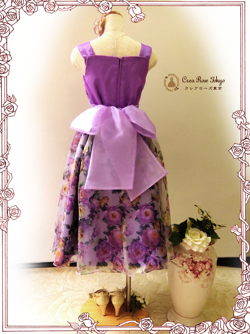 薔薇のパープルドレス