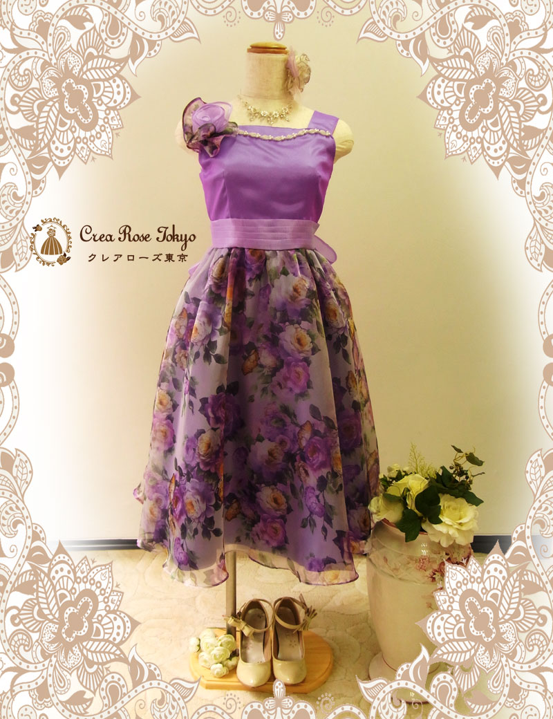 [キャロリーナ]オリジナル！お嬢様のためのローズドレス