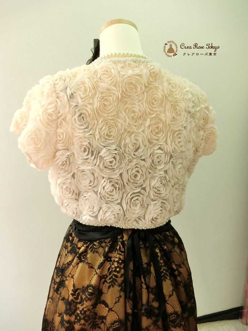 [メイプルレース]ブラックレースの美しいパーティードレス