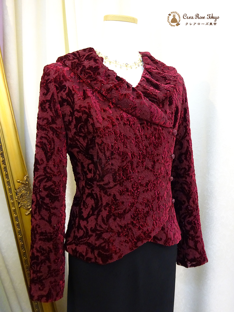 コーディネート2点セット！【フォーマルスカート＋ガーネットメリージャケット】お母様、ご親族様に