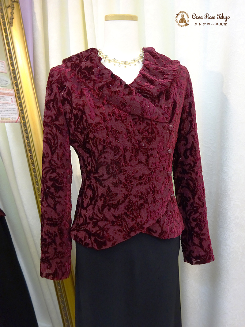 コーディネート2点セット！【フォーマルスカート＋ガーネットメリージャケット】お母様、ご親族様に