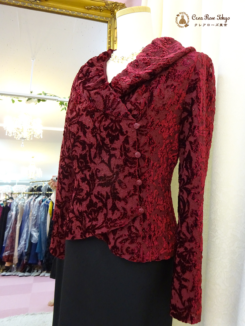 コーディネート2点セット！【フォーマルスカート＋ガーネットメリージャケット】お母様、ご親族様に