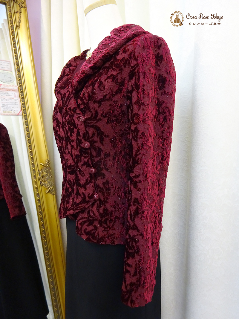 コーディネート2点セット！【フォーマルスカート＋ガーネットメリージャケット】お母様、ご親族様に