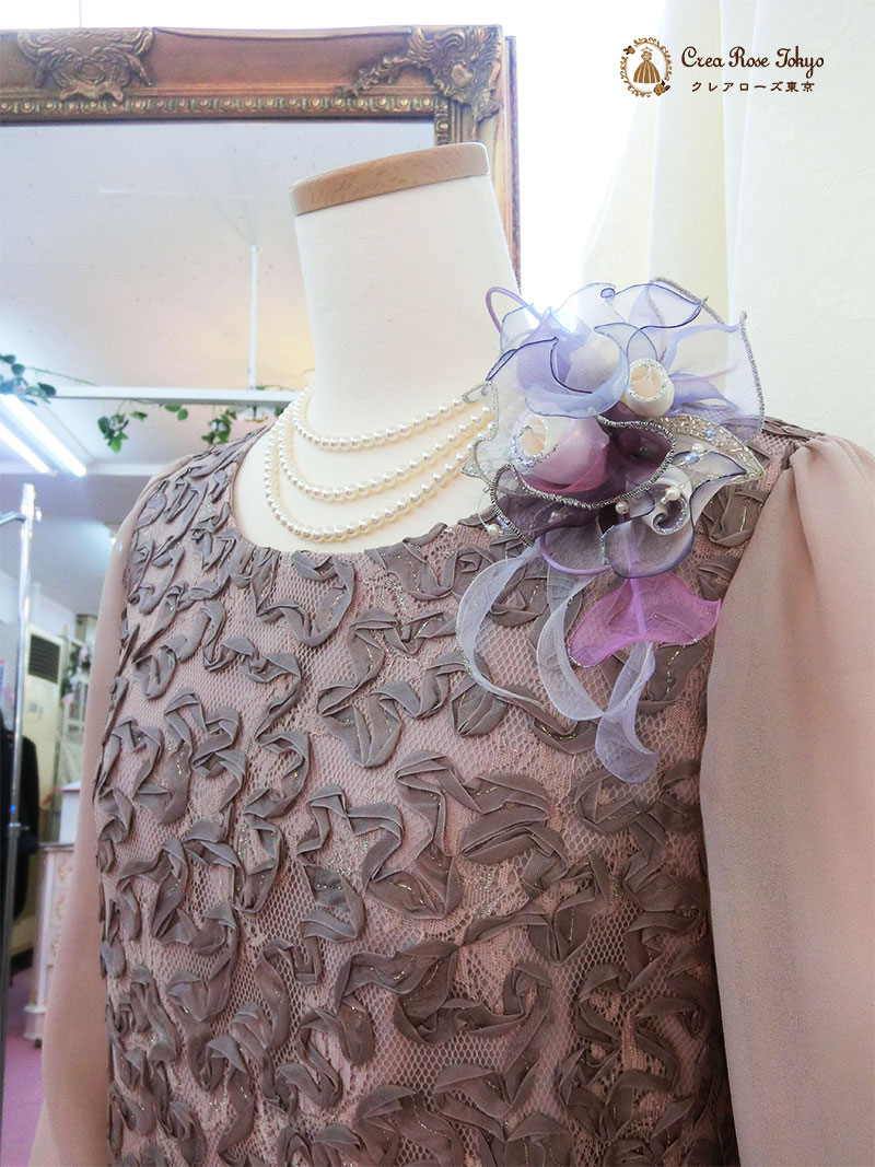 [カリーセルラドレス]大人可愛いワンピースドレス、叔母様、祖母様人気ドレス