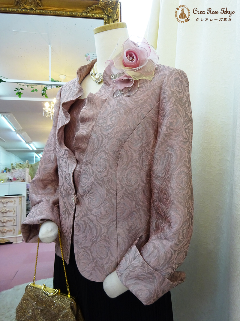 ゆったりLL〜3Lサイズ！コーディネート2点セット【クレメントレディジャケット＋フォーマルアシメスカート】叔母様・祖母様に