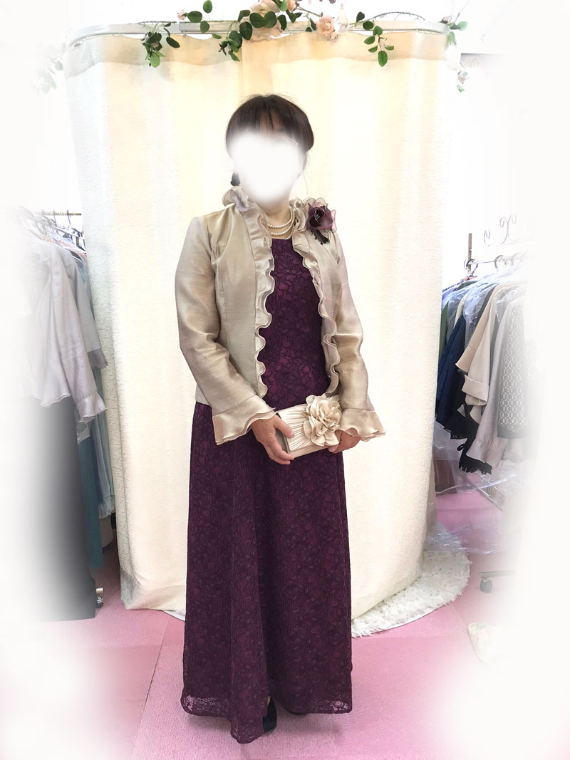[パティオラズベリードレス]クレアローズ東京オリジナル母親ロングドレス、叔母様祖母様にも画像