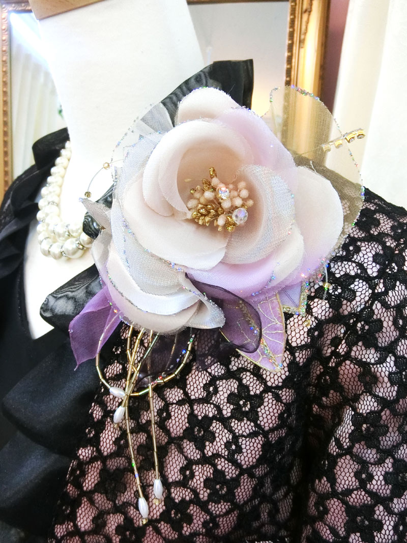 コーディネート2点セット！[ブリリアントブラック+ステンシアララ]７～細身９号母親ドレス