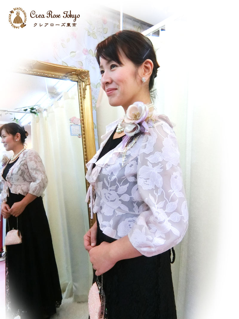 【ローザボレロジャケット】日本製のフェミニンなジャケット