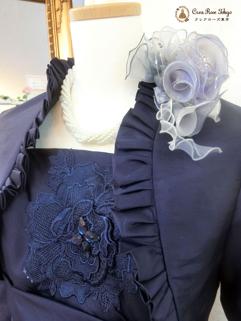 【エドワールジャケット】ネイビーのミセスジャケット