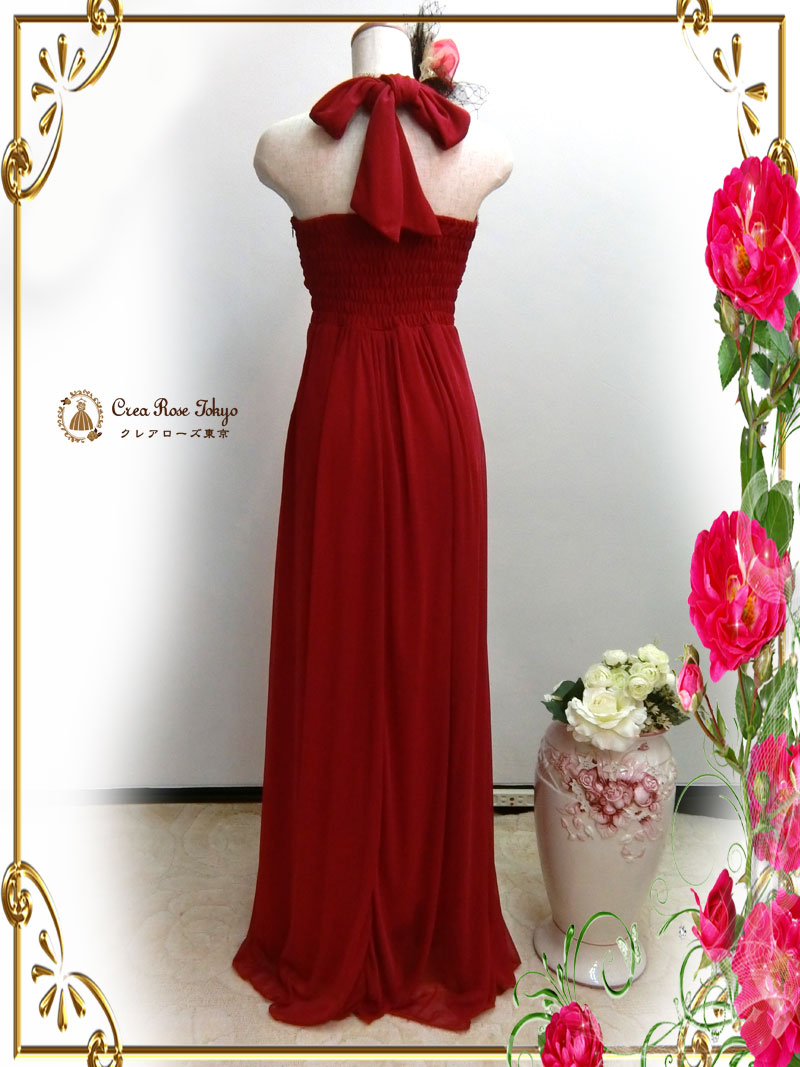 [カルテットレディ]艶やかレッドのロングドレス
