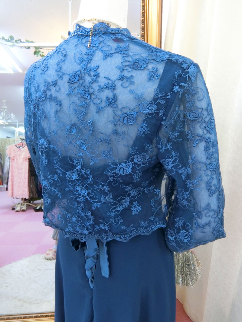 ブルーメリアボレロジャケット]総レースボレロ 母親ドレスに｜レンタル