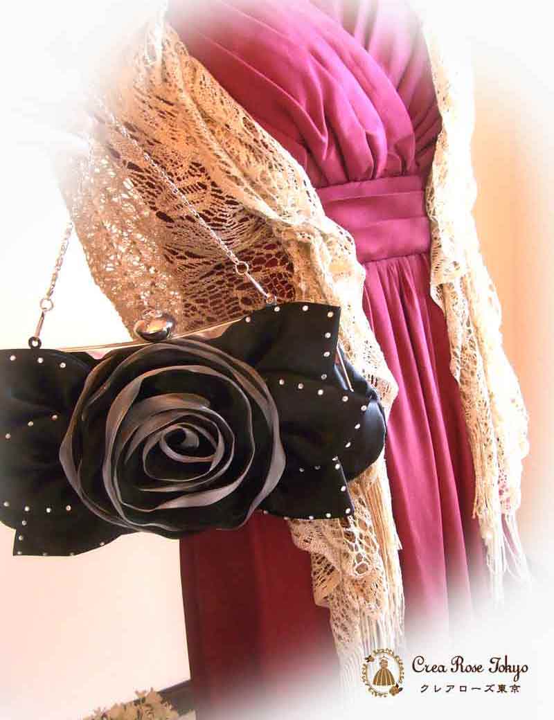 [ナナコレッド]ミモレ丈上品パーティードレス