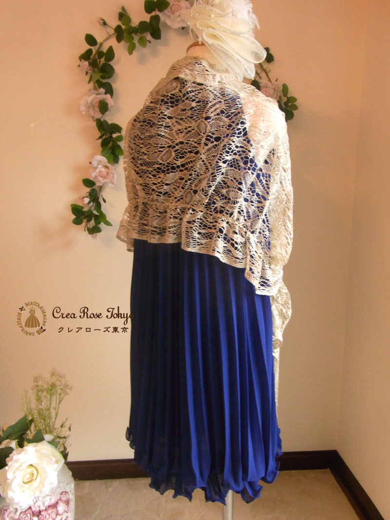 [ゴールドラメショール]おすすめ！ゴム入りで使い易いショール