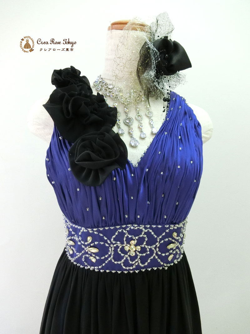 [グラーチェ]夜空をまとうＩラインロングドレス