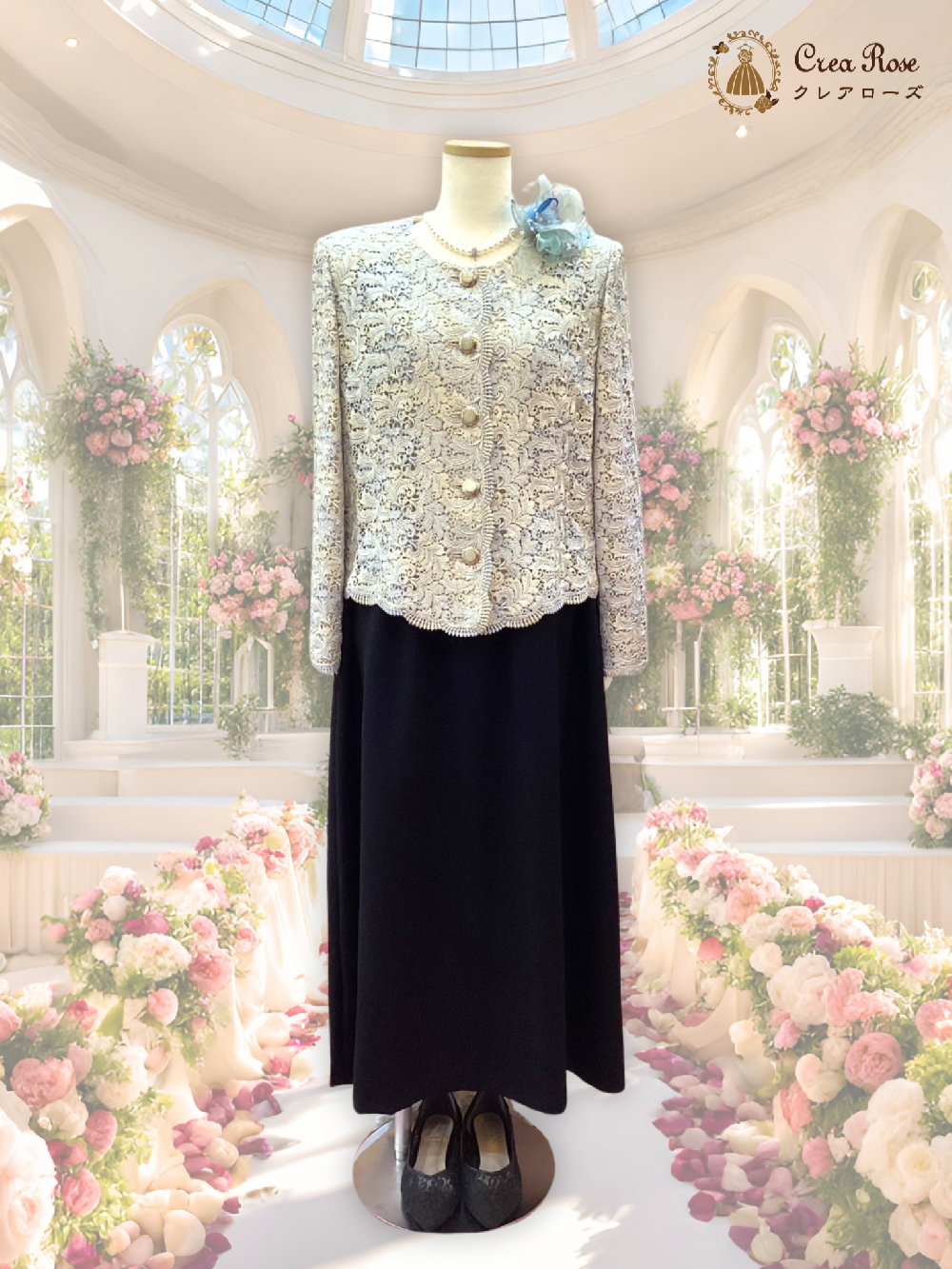 ゆったりサイズ　フォーマルドレス