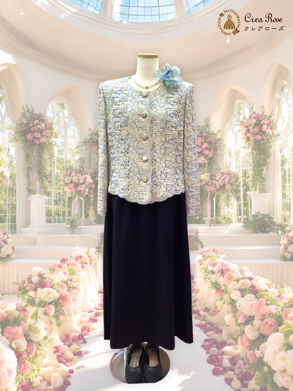 ゆったりサイズ　フォーマルドレス