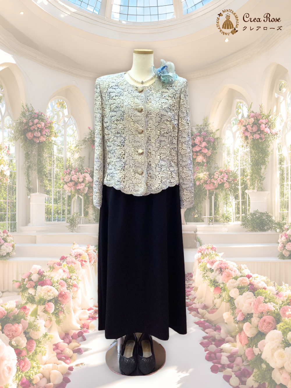 ゆったりサイズ　フォーマルドレス