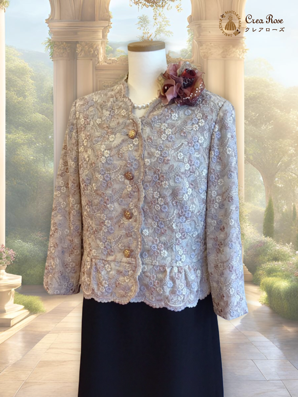 ゆったりお祖母様フォーマルドレス