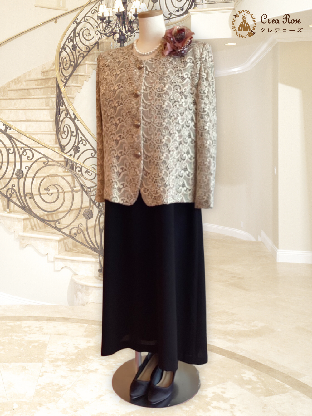 大きめお祖母様フォーマルドレス