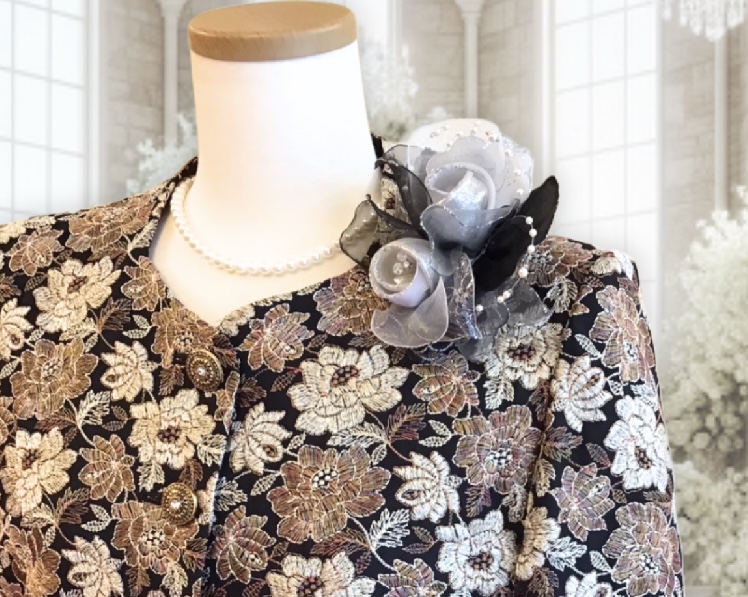 (ネット申し込み専用)祖母様　お小物3点セット　コサージュ➕ネックレス➕バッグ