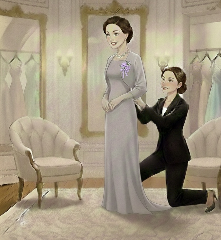 自分色で作る、自分だけのロングドレス！♪イブニングロングドレ　クレアローズ オリジナル:ミシェルドレス:オーダーレンタル