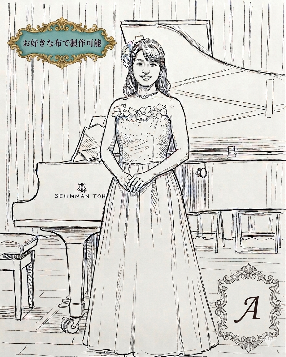 自分色で作る、自分だけのロングドレス！♪イブニングロングドレ　クレアローズ オリジナル:ミシェルドレス:オーダーレンタル