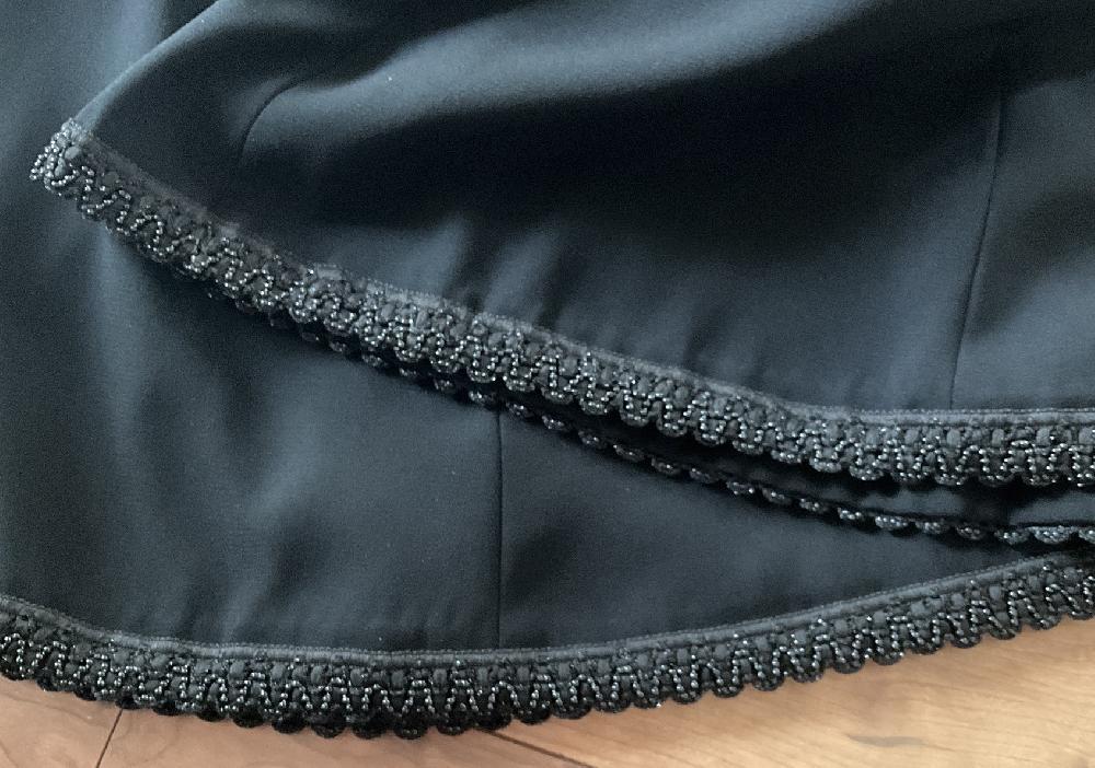 9号の方、袖付きエレガントドレス【エレファンブラックドレス】叔母さまやご親族様に