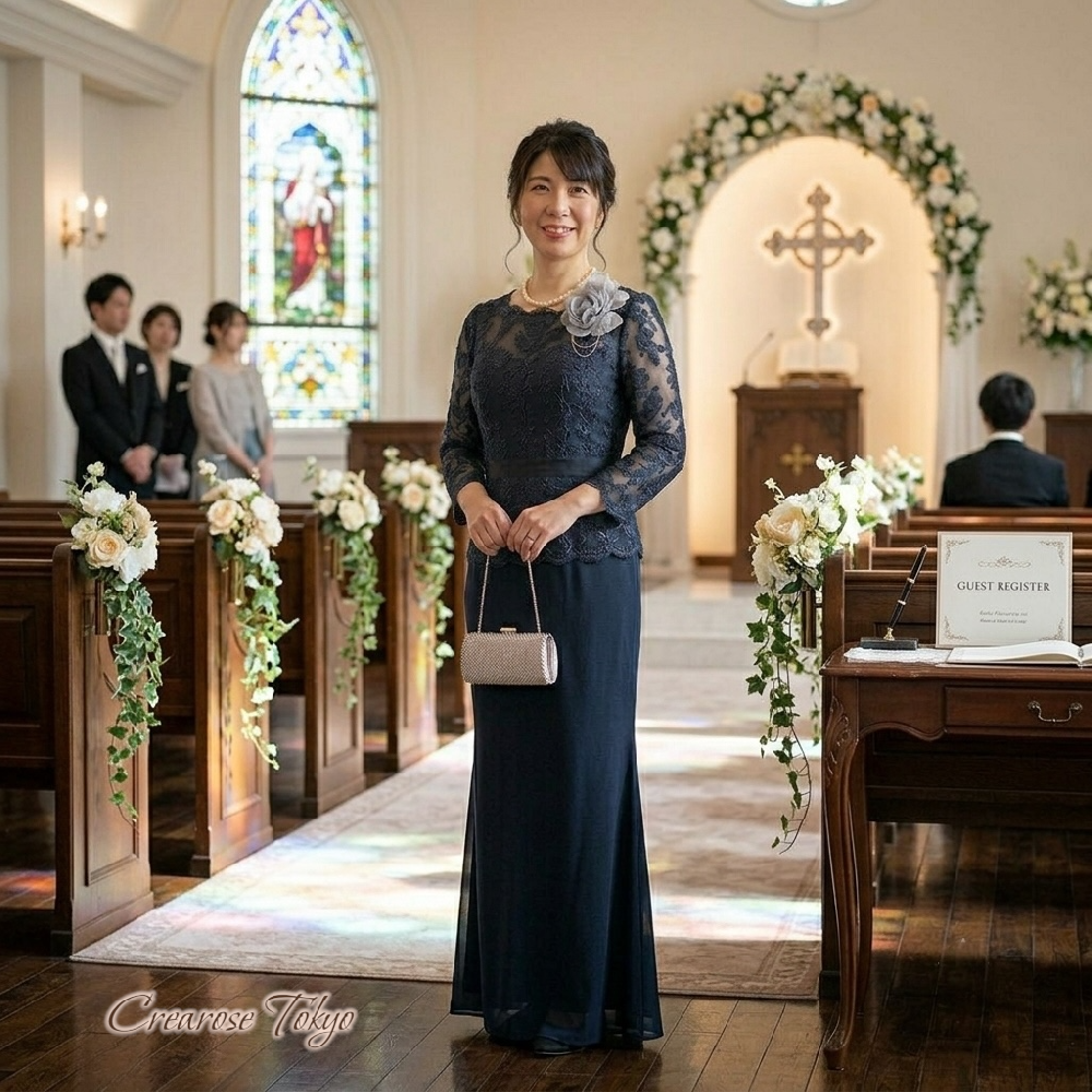 フルオーダーマザーズドレス！ご希望を全て詰め込んだお母様のためにドレスをお作りします。自分色で作る、マザーズドレス！お母さんへのプレゼントも♪自分のためにドレスを作る、クレアローズ オリジナル:ミシェルドレス