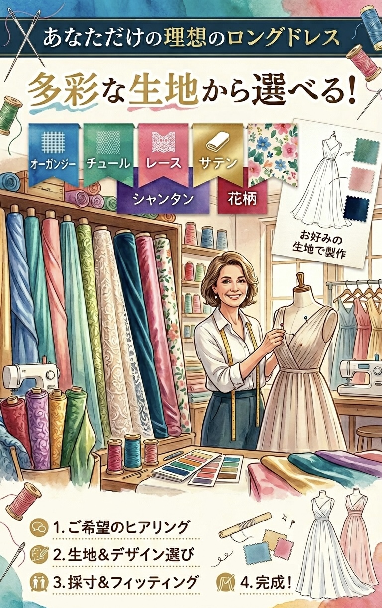 オーダーメイド　イブニングロングドレス